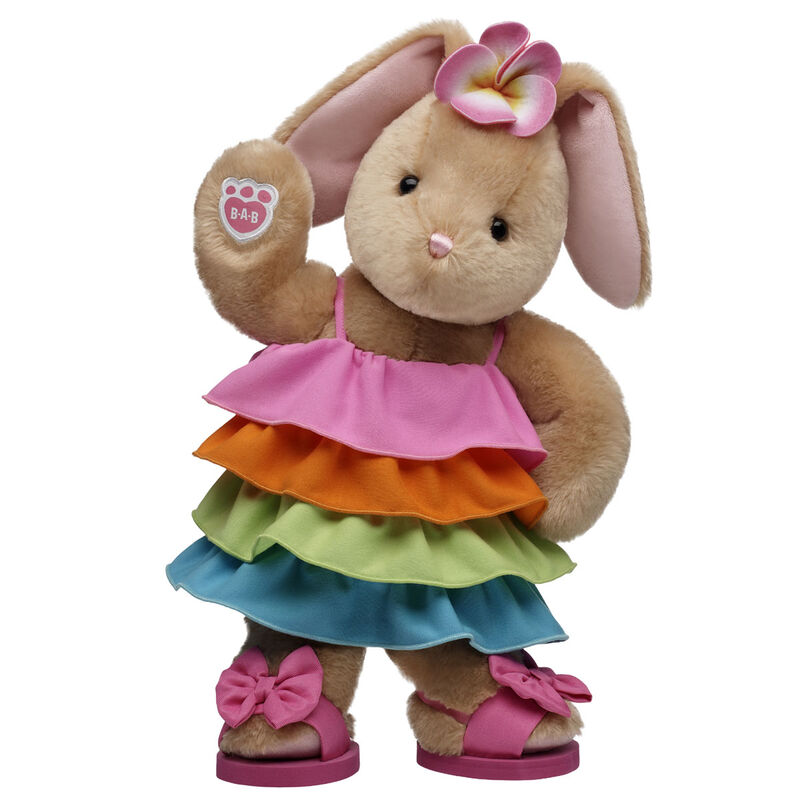 Pawlette Bunny Plush Summer Ruffle Dress Gift Set plush by Build-A-Bear